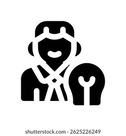 entrepreneur glyph icon. Strong and solid vector icon for websites, mobile interfaces, presentations, and visual branding. High quality and easy to edit.