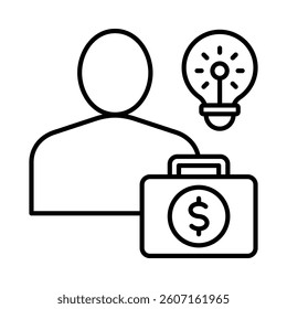 Entrepreneur Icon Element for Design