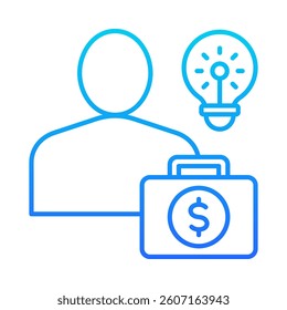 Entrepreneur Icon Element for Design