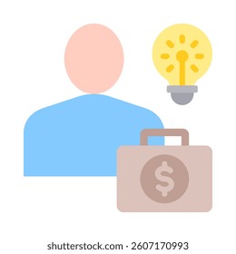 Entrepreneur Icon Element for Design