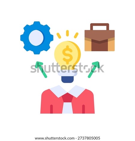 Entrepreneur Icon Flat Vector Illustration