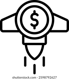 Entrepreneur Icon Outline Vector Illustration