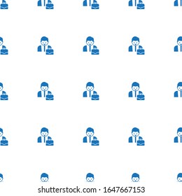 Entrepreneur icon pattern seamless isolated on white background. Editable filled Entrepreneur icon. Entrepreneur icon pattern for web and mobile.
