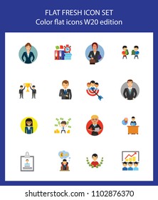 Entrepreneur icon set. Can be used for topics like business, staff, employment, occupation 