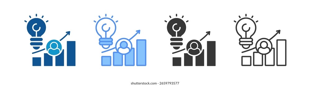Ícone Empreendedor Definir Coleção de Vários Estilos