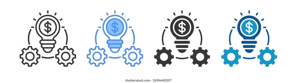 Ícone Empreendedor Definir Coleção de Vários Estilos