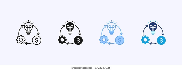 Ícone do Empreendedor Definir Vários Estilos