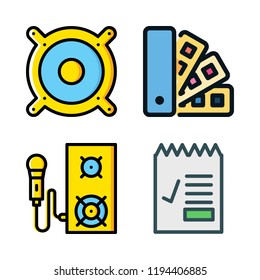 entrepreneur icon set. vector set about home repair, speaker and report id icons set.