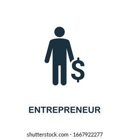 Entrepreneur icon. Simple element from business disruption collection. Filled Entrepreneur icon for templates, infographics and more.