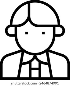 entrepreneur icon. Thin linear style design isolated on white background