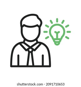 Imagen vectorial de icono emprendedor. También se puede usar para emprendedores. Adecuado para aplicaciones móviles, aplicaciones web y medios impresos.