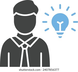 Imagen vectorial de icono emprendedor. Adecuado para aplicaciones web móviles y medios de impresión.