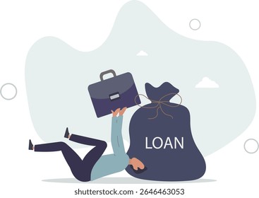 Entrepreneur soft loan to continue business in economic crisis impact by COVID-19 pandemic concept. character life .