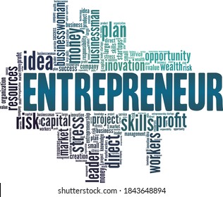 Entrepreneur Vector Illustration Word Cloud Isolated Stock Vector ...