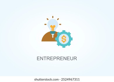 Entrepreneur Vector Or Logo Sign Symbol Illustration