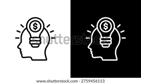 Entrepreneur White Icon Set Design