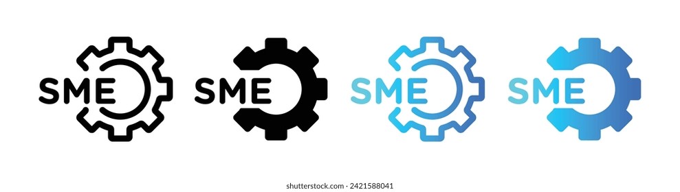 Entrepreneurial Entity Line Icon. Small Business Representation Icon in Black and White Color.