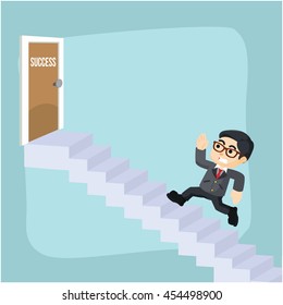 entrepreneurs climb the ladder to success