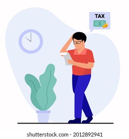 Entrepreneurs starting businesses. company tax payment concept illustration 