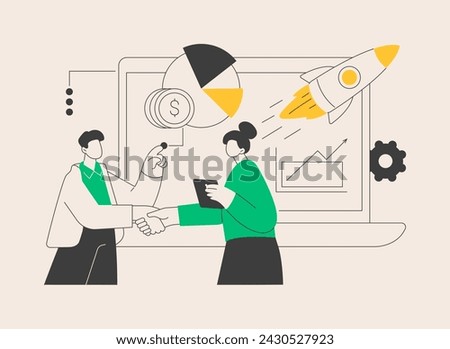 Entrepreneurship abstract concept vector illustration. Small business success story, key to success, business chance, launch and run startup, decision making, take responsibility abstract metaphor.