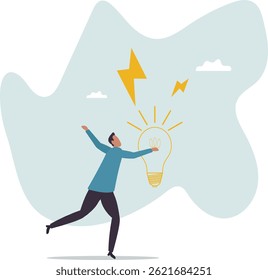 Empreendedorismo, curiosidade e criatividade para criar nova ideia, motivação para o sucesso ou resolver problemas.personagem para design.