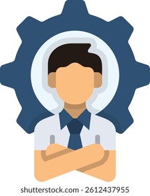 Entrepreneurship Development Icon Flat Vector Illustration