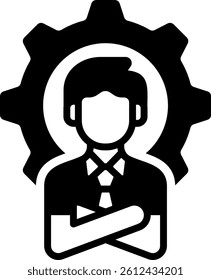 Entrepreneurship Development Icon Glyph Vector Illustration