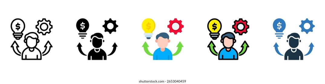 Entrepreneurship Icon Multiple Style Vector Illustration