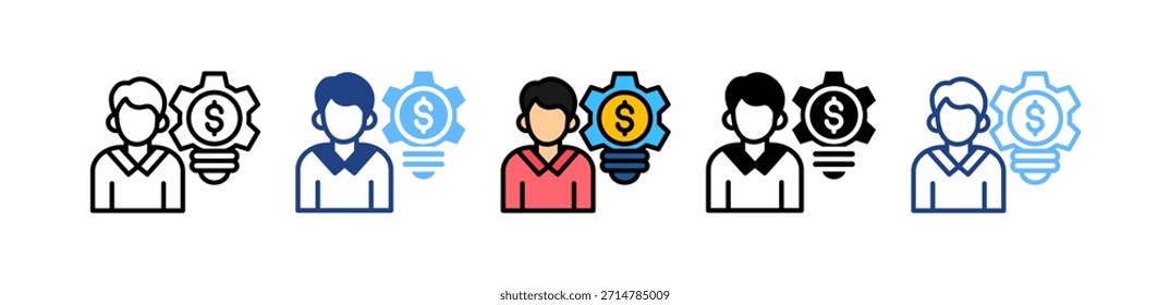 Ícone de Empreendedorismo Ilustração de Vetor múltipla