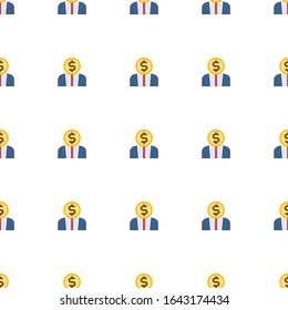 Entrepreneurship icon pattern seamless isolated on white background. Editable flat Entrepreneurship icon. Entrepreneurship icon pattern for web and mobile.