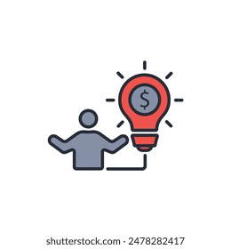 entrepreneurship icon. vector.Editable stroke.linear style sign for use web design,logo.Symbol illustration.