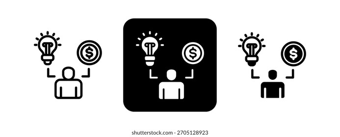 Conjunto de Ilustración vectorial de dibujo de línea negra y color sólido