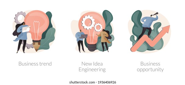 Entrepreneurship success abstract concept vector illustrations.