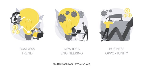 Entrepreneurship success abstract concept vector illustrations.