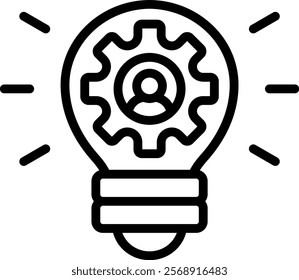 Entrepreneurship Vector Lineal Icon On White Background.