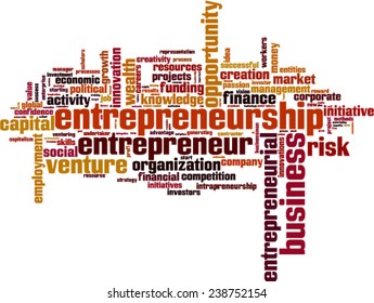 Entrepreneurship word cloud concept. Vector illustration