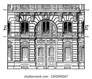 Entresol es una historia baja entre otras dos de mayor altura entre la planta baja y el primer piso, está por debajo de un piso superior, un plano de línea vintage o una ilustración de grabado.
