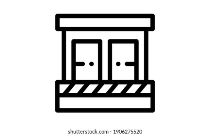 Entry barrier icon on white background. flat style. barrier simple icon for your web site design, logo, app, UI. entry car symbol. barrier sign