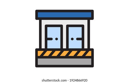 Entry barrier icon on white background. flat style. barrier simple icon for your web site design, logo, app, UI. entry car symbol. barrier sign	