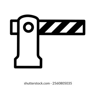 entry barrier icon on white background. doorstop icon