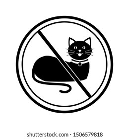 entry with cats is prohibited, emblem, logo, stop icon
