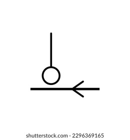 Icono de signo de control de entrada aislado en fondo blanco. Símbolo gráfico moderno, simple, vector, icono para el diseño de sitios web, aplicación móvil, ui. Ilustración vectorial