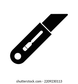 Entry cutter blade tool icon | Black Vector illustration |