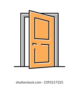 entry door color icon vector. entry door sign. isolated symbol illustration