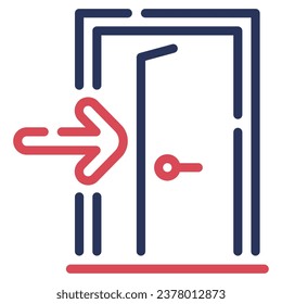 Icono de puerta de entrada Ilustración, para web, aplicación, infografía, etc