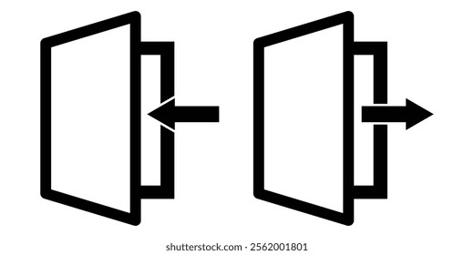 entry and exit icon vector illustration eps 10.