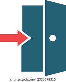 Entry Glyph Two Color Icon For Personal And Commercial Use.
