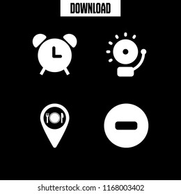 entry icon. 4 entry vector set. restaurant pin, alarm and no entry icons for web and design about entry theme
