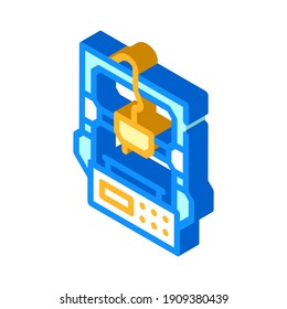 entry level 3d printer isometric icon vector. entry level 3d printer sign. isolated symbol illustration