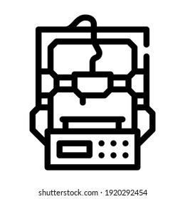 entry level 3d printer line icon vector. entry level 3d printer sign. isolated contour symbol black illustration